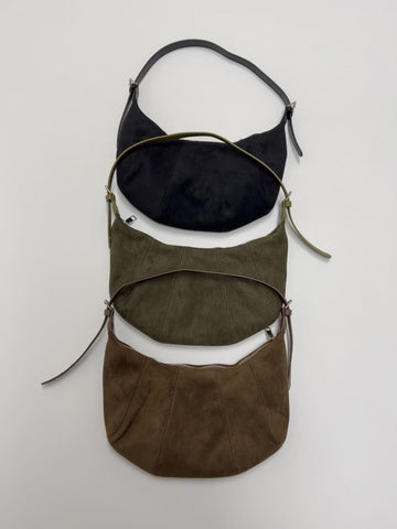 Croissant Suede Shoulder Bag